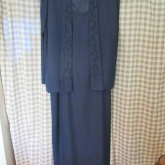 New w/Tags Full Length 2 Piece Dress with Jacket - Picture 1 of 8